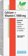 Generica Calcium + Vit.C 1000 mg 10 šumivých tablet - Vápník
