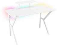Genesis HOLM 320 s RGB podsvietením, biely, 120 × 60 cm - Herný stôl