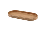 GENWARE Serving tray, wood veneer, oval, brown, 23 × 11 cm - Tray