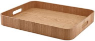 GENWARE Servírovací podnos, dřevěná dýha, hnědý, 45,5 × 46 × 6 cm - Tray
