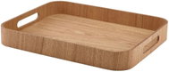 GENWARE Servírovací podnos, dřevěná dýha, hnědý, 35,5 × 28 × 4,5 cm - Tray