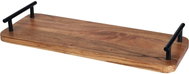 Serving board with handles, acacia wood, 40 × 15 cm, height 5 cm - Cutting Board