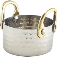 GENWARE Stainless steel serving dish, wrought surface, height 40 mm, diameter 75 mm - Small Bowl