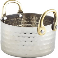 GENWARE Stainless steel serving dish, wrought surface, height 50 mm, diameter 92 mm - Small Bowl