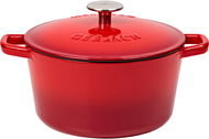 Gerlach NATUR  öntöttvas edény fedővel, 21 cm, 3 l piros - Fazék