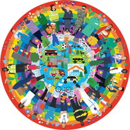 GIBSONS Rainbow Heroes Round Puzzle 500 pieces - Jigsaw Puzzle