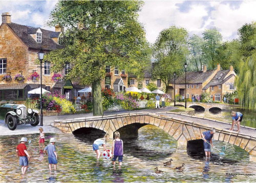 GIBSONS puzzle Village Bourton on the Water 1000 pieces - Jigsaw Puzzle - Main image