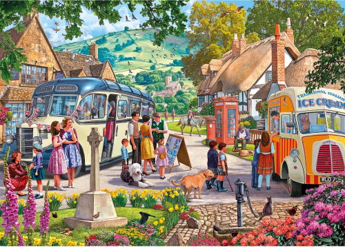 GIBSONS Bus boarding puzzle 1000 pieces - Jigsaw Puzzle - Main image