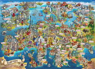 GIBSONS puzzle Putování po Evropě 1000 dílků - Puzzle