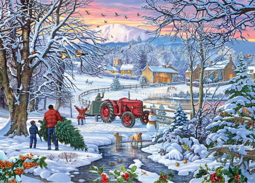 GIBSONS puzzle Carrying the tree 1000 pieces - Jigsaw Puzzle - Main image