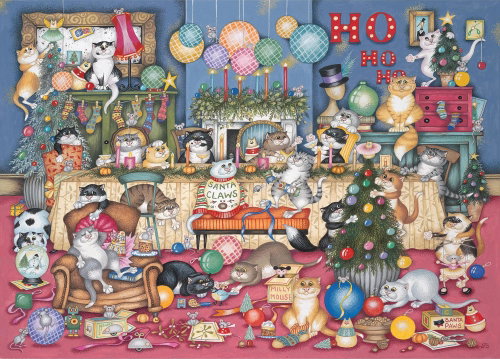 GIBSONS puzzle Cat Holidays 1000 pieces - Jigsaw Puzzle - Main image
