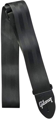 Gibson ASGSB-10 Regular Style 2" Safety Strap Jet Black - Guitar Strap - Main image