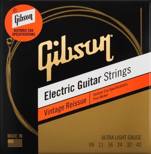 Gibson SEG-HVR9 Vintage Reissue Electric Guitar Strings 9-42 Ultra-Light - Strings - Main image