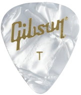Gibson APRW12-74T Pearloid White Picks, 12-Pack, Thin - Plectrum
