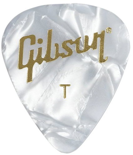 Gibson APRW12-74T Pearloid White Picks, 12-Pack, Thin - Plectrum - Main image