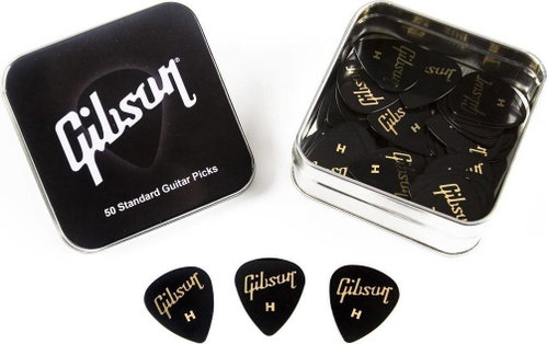 Gibson APRGG50-74H Standard Style Heavy Guitar Picks, Metal Tin, 50-Pack - Plectrum - Main image