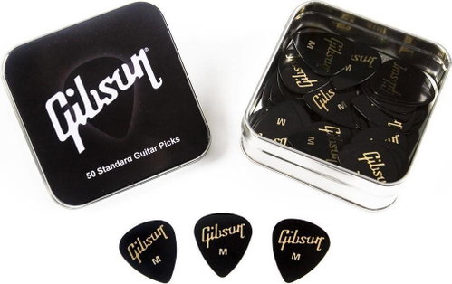 Gibson APRGG50-74M Standard Style Medium Guitar Picks, Metal Tin, 50 Pack - Plectrum - Main image