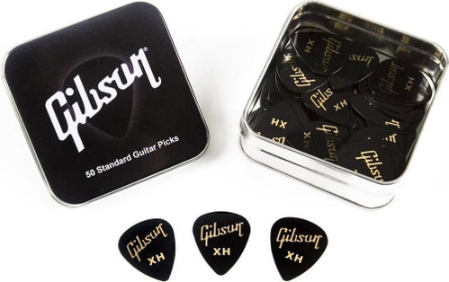 Gibson APRGG50-74XH Standard Style X-Heavy Guitar Picks, Metal Tin, 50 Pack - Plectrum - Main image