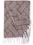 Giftdecor Cotton bedspread, 150 × 125 cm, brown with stripes - Bed Cover