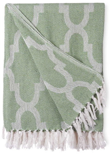 Giftdecor Cotton bedspread, 180 × 220 cm, green - Bed Cover - Main image