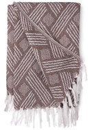 Giftdecor Cotton bedspread, 180 × 220 cm, brown with stripes - Bed Cover