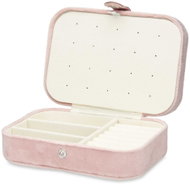 Giftdecor Jewellery box Velvet 11,5 × 16,2 × 6 cm, pink - Jewellery Box