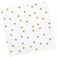 GLASSOR White Napkins with Stars - Paper Napkins