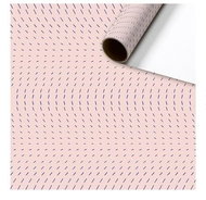 Balicí papír růžový metalický s modrým dekorem - Dárkový balící papír