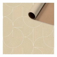 Přírodní balicí papír s geometrickým ornamentem - Dárkový balící papír