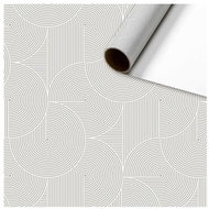 Krémový balicí papír s geometrickým ornamentem - Dárkový balící papír