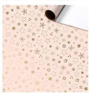 Balicí papír růžový s hvězdičkami - Dárkový balící papír