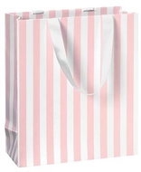 Dárková taška s pruhy růžová - Dárková taška