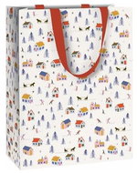 Dárková taška se zimní vesničkou velká - Dárková taška