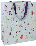 Dárková taška s barevnými bruslaři velká - Dárková taška