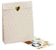 Set béžových dárkových pytlíků se samolepkami - Dárková taška