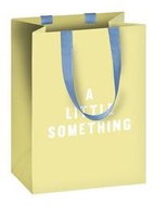 Dárková taštička s nápisem zelenožlutá - Dárková taška