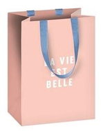 Dárková taštička s nápisem růžová - Dárková taška