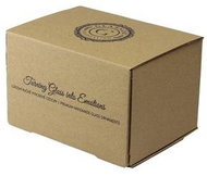 Krabička kraft neprůhledná s logem Glassor - Dárková krabička