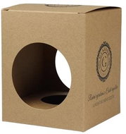 Dárková krabička kraft s průhledem na baňky o průměru 8cm - Dárková krabička