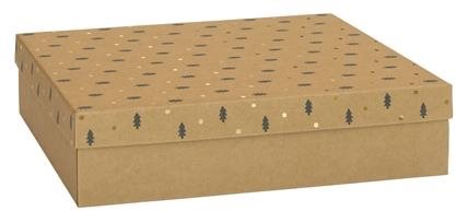 Dárkový box s dekorem stromečků - Dárková krabička - Main image
