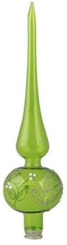 Zelená skleněná špička na vánoční stromek - Vánoční ozdoby - Main image