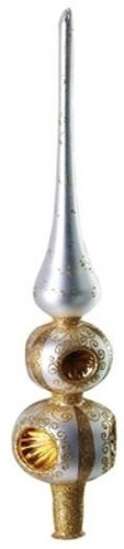 DECOR BY GLASSOR Christmas ornaments - white/gold spike - Christmas Ornaments - Main image