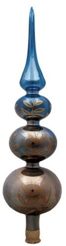 DECOR BY GLASSOR Christmas ornaments - spike brown/blue - Christmas Ornaments - Main image