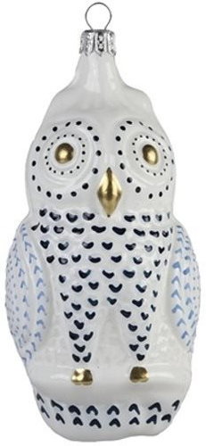 Sova porcelán s černými pírky - Vánoční ozdoby - Main image