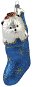 Maltézský psík v modré ponožce - Vánoční ozdoby