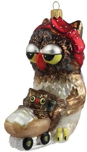 Sova s kočárkem - Vánoční ozdoby - Main image
