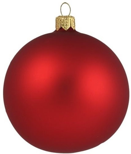 Vánoční koule červená mat - Vánoční ozdoby - Main image