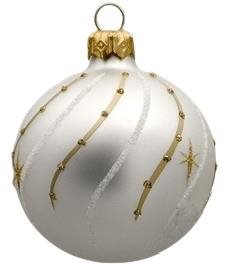 Vánoční koule bílá - Vánoční ozdoby - Main image