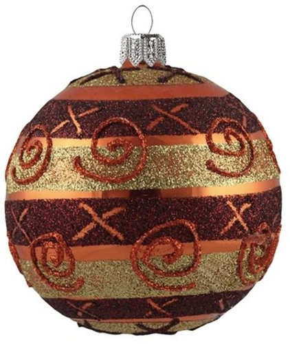 Baňka s třpytivými ornamenty - Vánoční ozdoby - Main image
