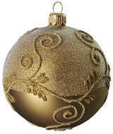 Vánoční koule zlatá ornamenty - Vánoční ozdoby